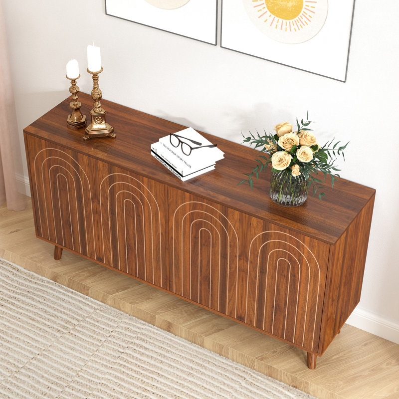 4 - Door Accent Cabinet, Walnut