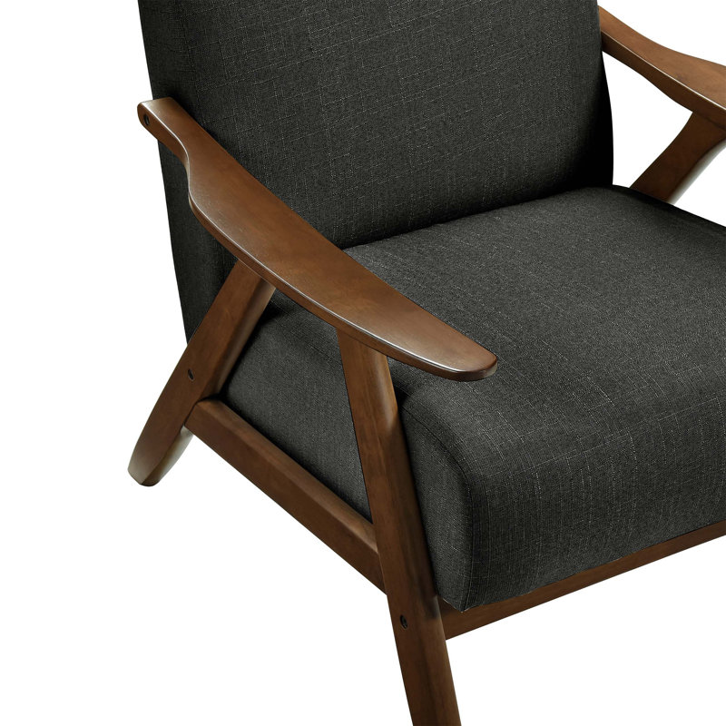 Fauteuil avec 4 pieds, Polyester gris foncé
