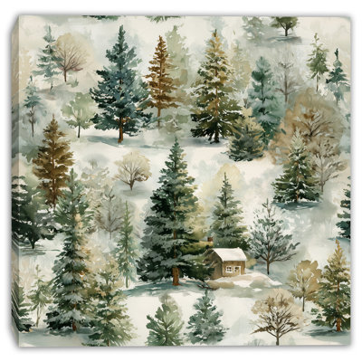 Art mural sur toile Cabin in Evergreen