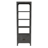 Chatham One Drawer 3 Shelf Natural Raffia Etagere Bookcase