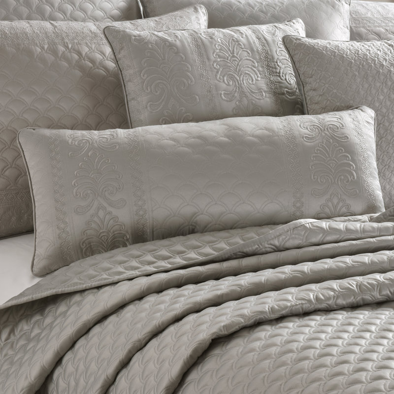 Coussin décoratif Lyndon Boudoir, Argent argent