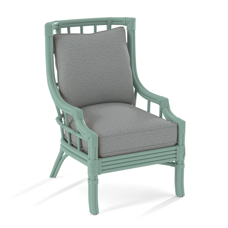 Seville Armchair, Light Blue Performance Fabric; 0851-55, Sea Glass