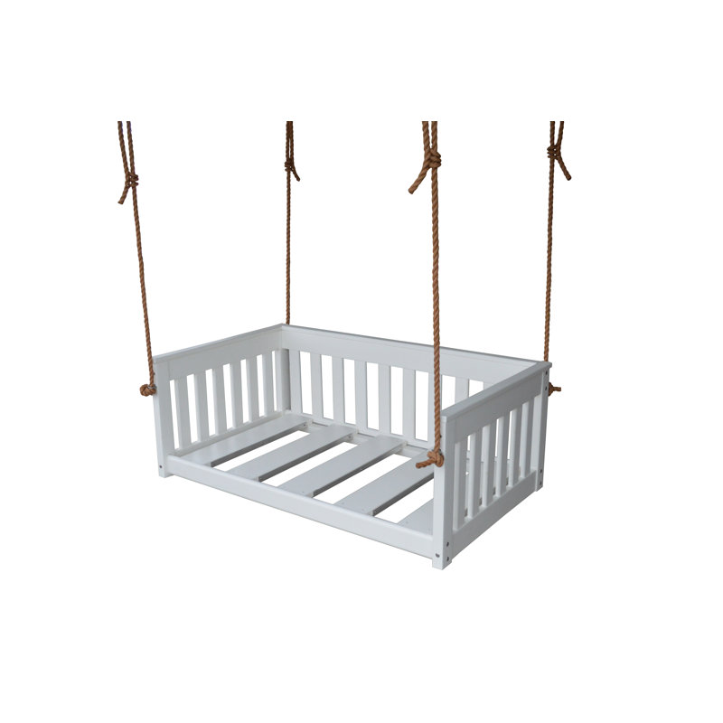 2 Person Porch Swing, Black, White