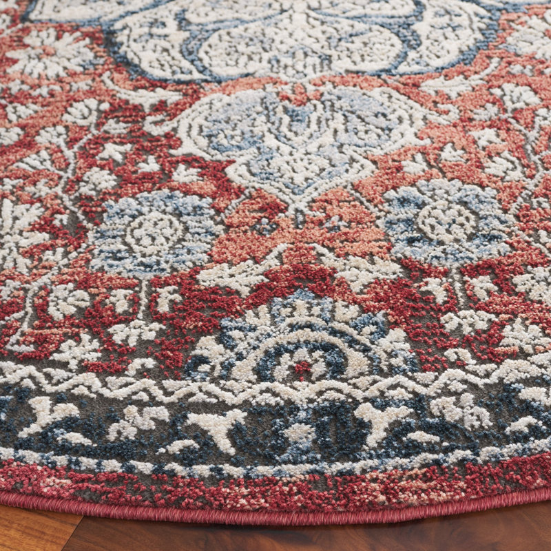 Jaqulynn Performance Oriental Rug, Round 6'7"