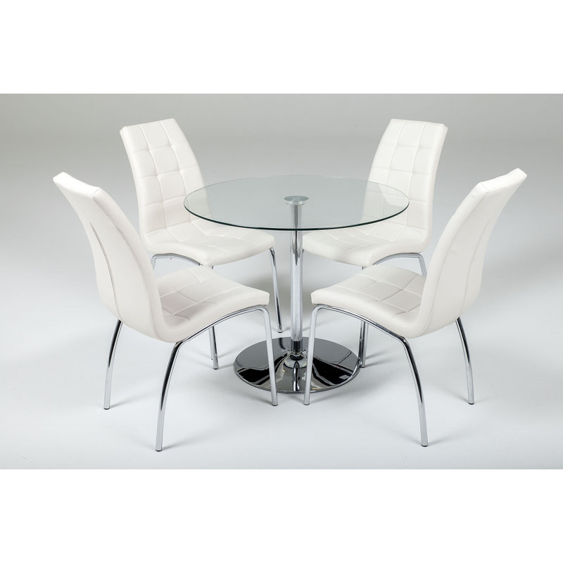 Sherlock 4 - Person Dining Set, White
