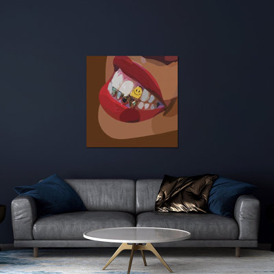 Smile Print On Acrylic Glass