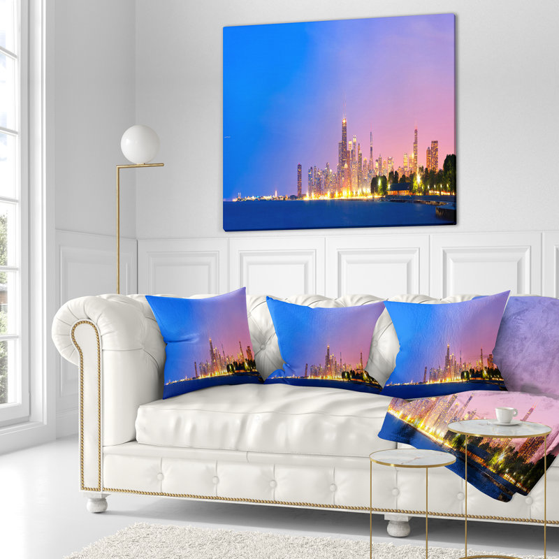 Coussin lombaire cityscape photo city of chicago