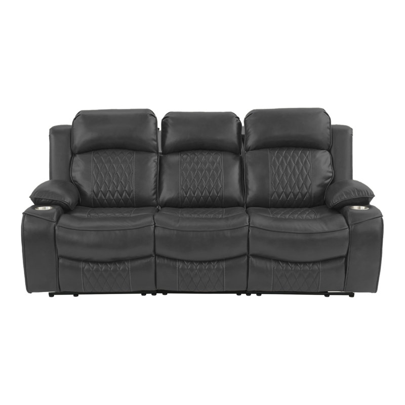 Power Reclining Sofa, Charcoal