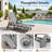 Dareona Outdoor HDPE Adjustable Reclining Chaise Lounge Chair With Wheels & Cup Holder-491231201