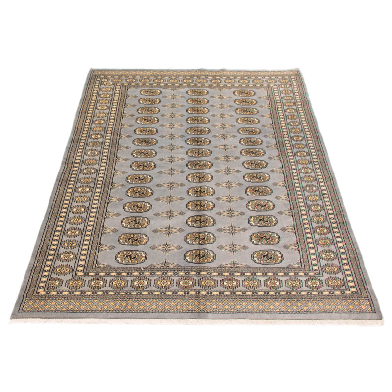 Tapis gris Finest Peshawar Bokhara 5 pi 5 po x 7 pi 10 po