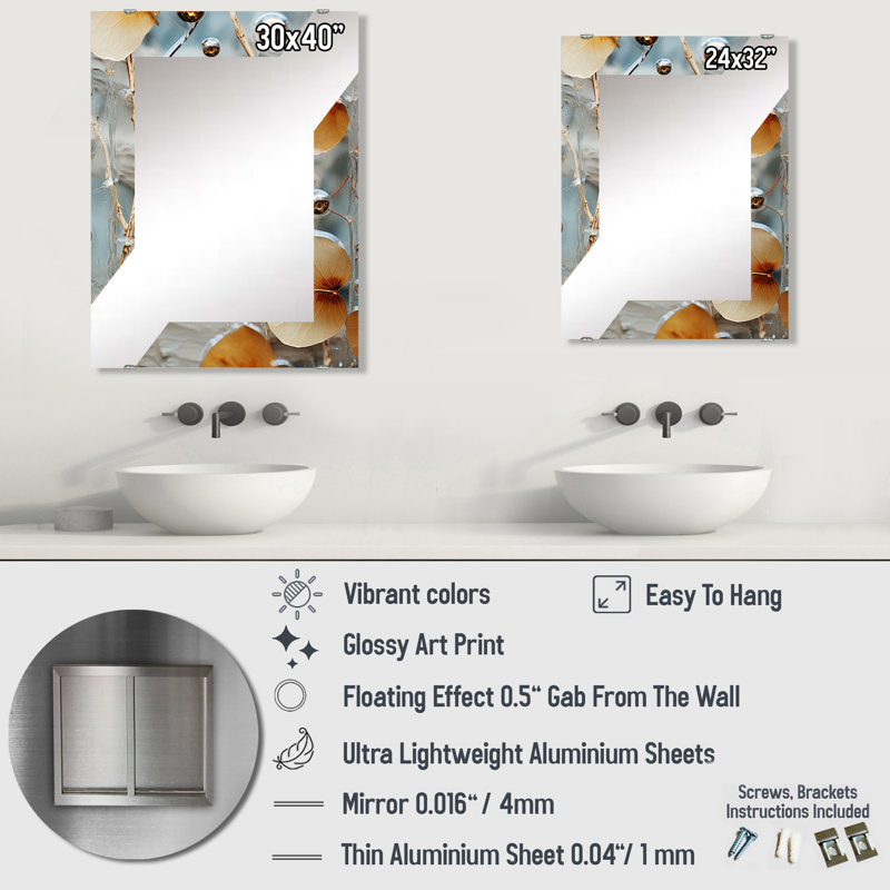 Grand miroir mural Deroche MIR136549, 32 po x 24 po
