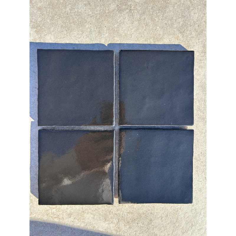 Carrelage mural Melange Nero 4 x 4, Noir