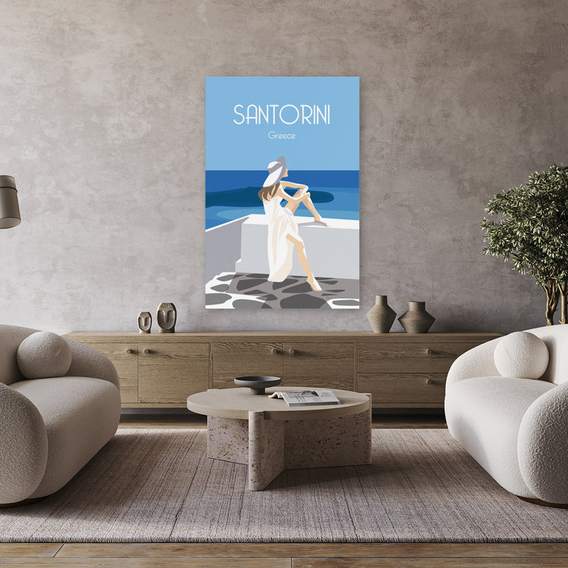 Santori - aventure Grèce, personne illustrative, H 48 po x l 32 po
