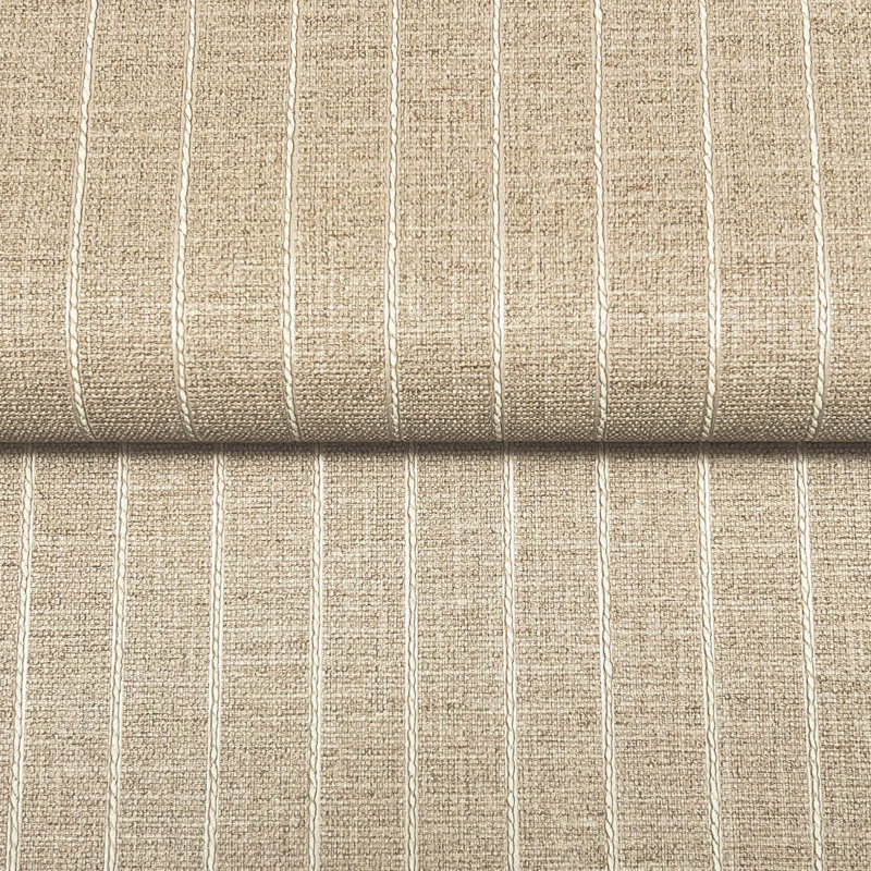 Papier peint à rayures Cording, Marron clair