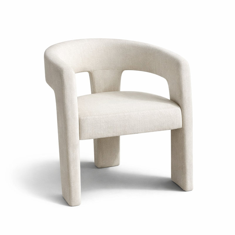 Chaise de salle à manger rembourrée Modern, Beige