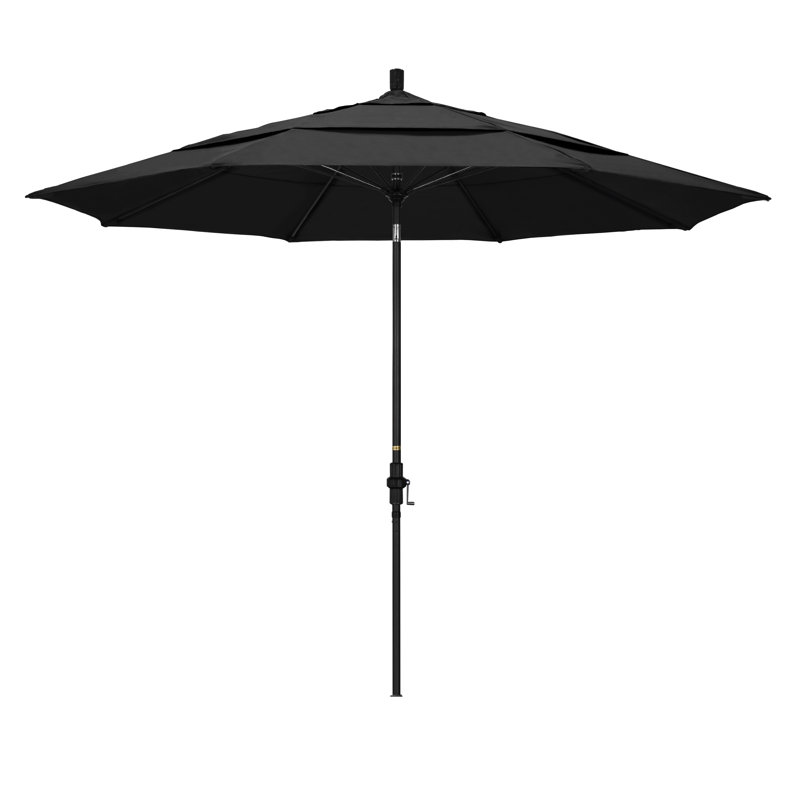 Parasol de marché 11 pi Leiker, Toile Sunbrella® noir