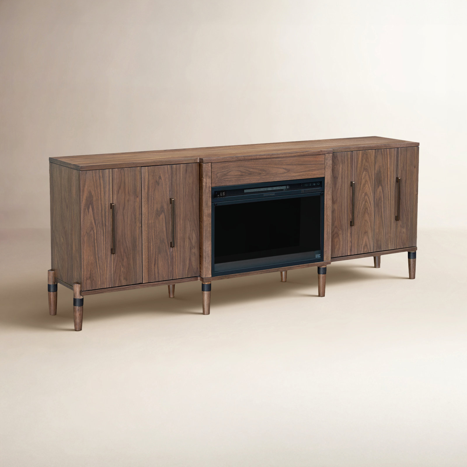 Conner TV Stand with Electric Fireplace, 16"H x 78"L x 28"W