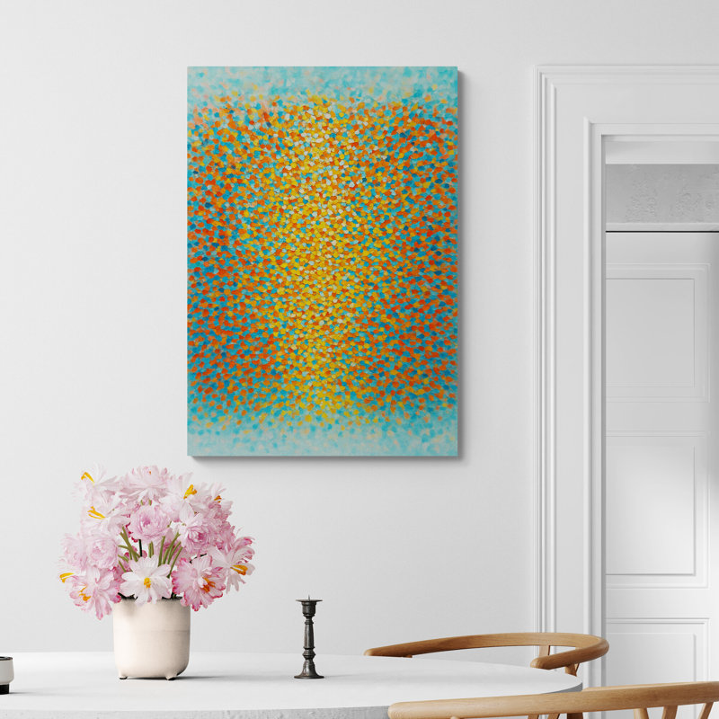 Radiant Mosaic Abstract Wall Art - Canvas Framed Print, 61 cm H x 41 cm W