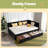 Full Size Daybed With Storage Drawers Upholstered Corner Bed With L Shaped Headboard Velvet Daybed Frame For Living Room Guest Room