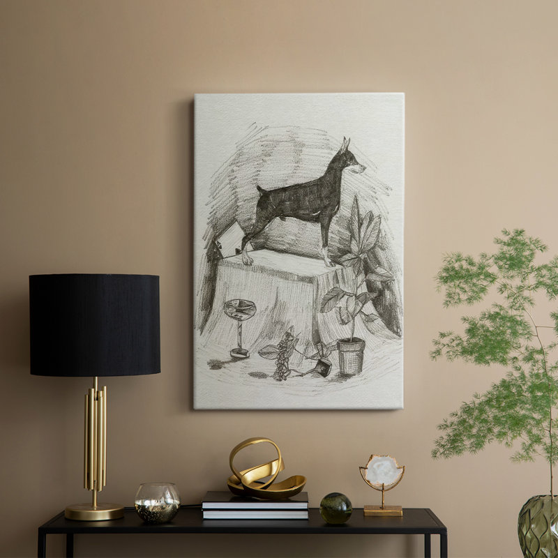 A Gentleman III -Galerie enveloppée Cavas, H 18 po x l 12 po