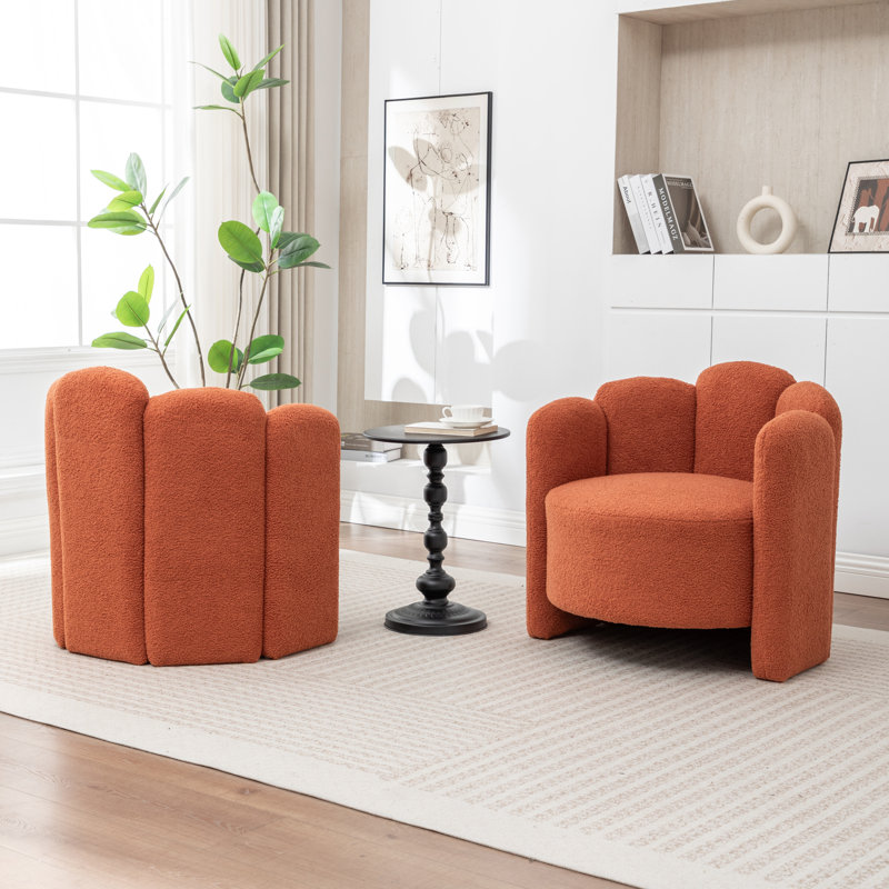 Fauteuil demi-tonneau Sherpa, Orange