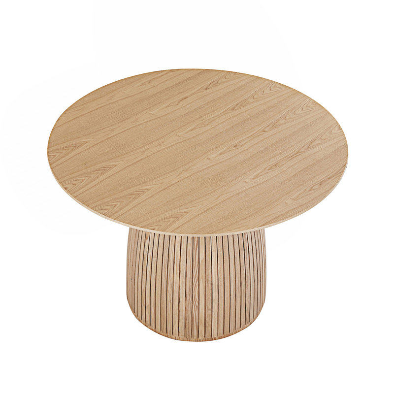Table de salle à manger ronde, table de cuisine moderne avec base piédestal