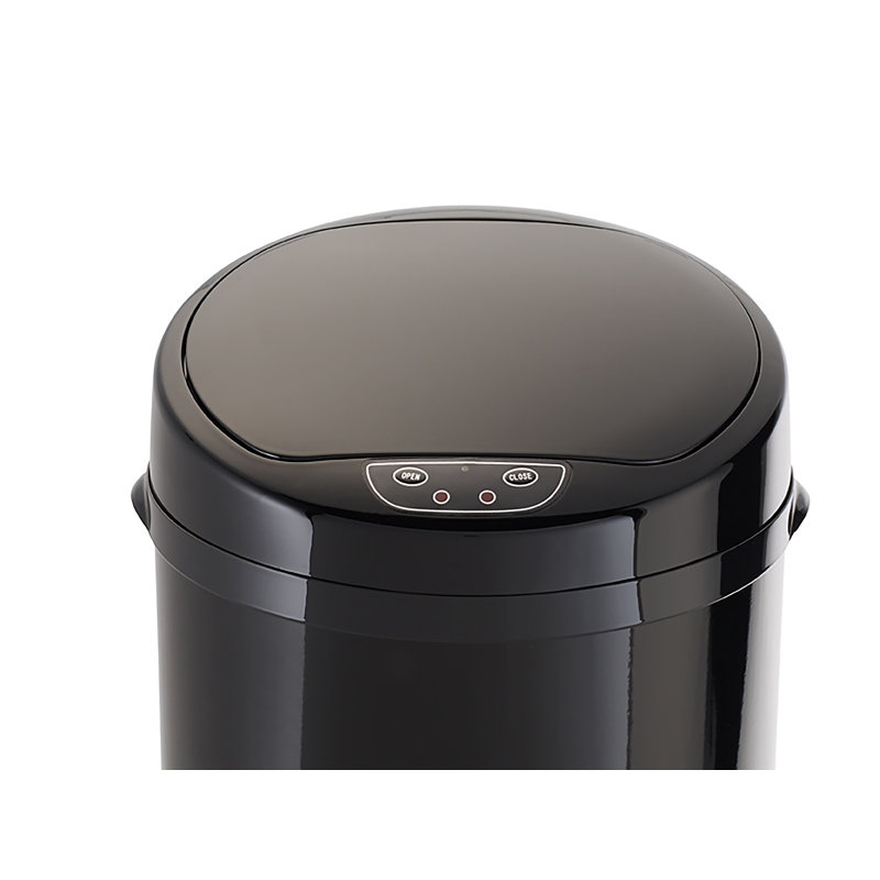 Stainless Steel 30 Litre Motion Sensor Trash Can, Inox Black
