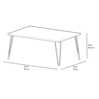 Coffee Table With Metal Legs