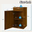 Support d'aquarium avec armoire de rangement, prises de courant et tablette réglable en hauteur