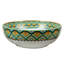 Lavabo vasque rond en céramique artistique 16 po - Lavabo brillant au-dessus du comptoir avec motif imprimé inspiré de la main
