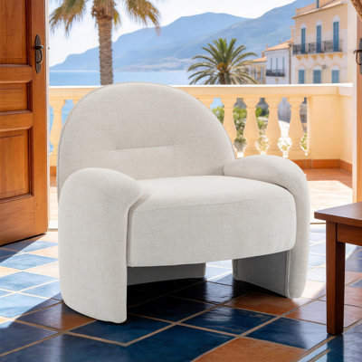 Upholstered Minimalist Lounge Chair Modern Design for Living space Office