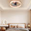 Ventilateurs de plafond avec lumières à DEL à intensité variable Installation encastrée de ventilateurs de plafond modernes-116467019