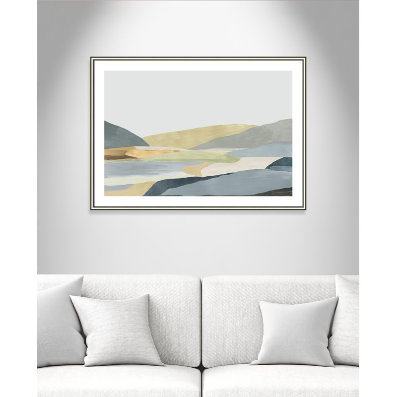Blair «Warm Hills II», reproduction d'art sur papier encadrée, H 30,75 po x l 42,75 po x P 0,88 po, Papier avec cadre argenté