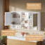 Grands armoires à pharmacie avec meuble-lavabo moderne en MDF blanc