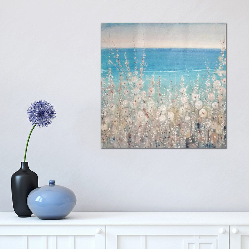 Flowers By The Sea II by Tim OToole - Wrapped Canvas Painting, 45.72 cm H x 45.72 cm W x 1.91 cm D
