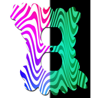 Plaques murales Off The Wall - Fun Squigley Rainbow Glow in the Dark