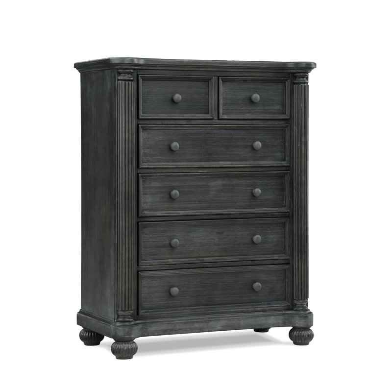 Brister 5 Drawer Chest, Black