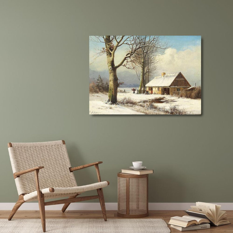 «Getting Firewood» par Anders Andersen-Lundby - Toile tendue avec châssis