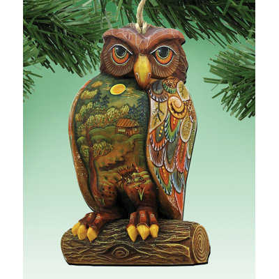 5'' Handmade Wood Hanging Figurine Ornament