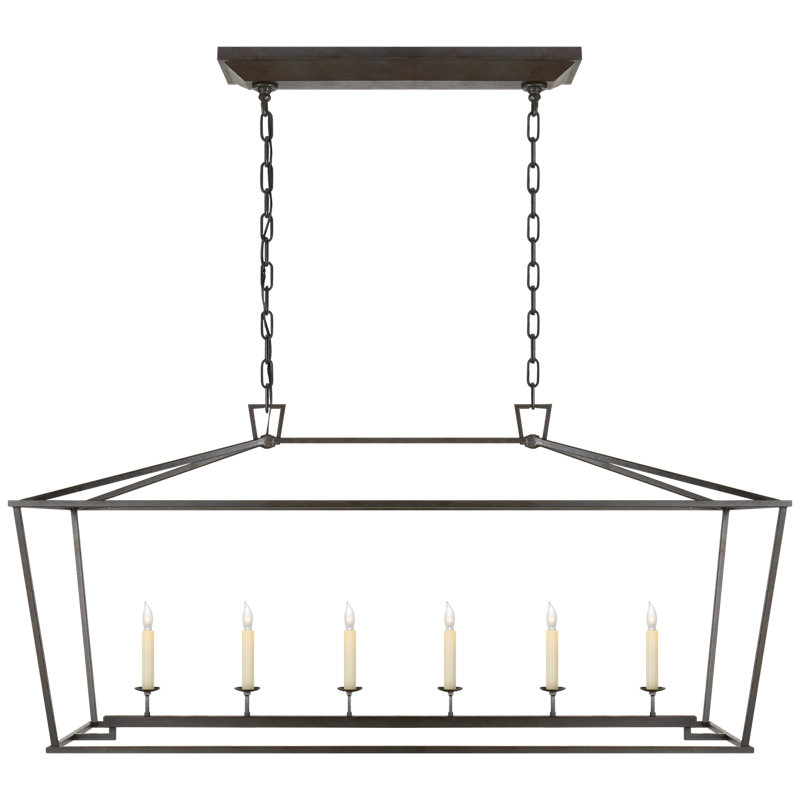 Chapman & Myers Darlana Large Linear Lantern, Aged Iron