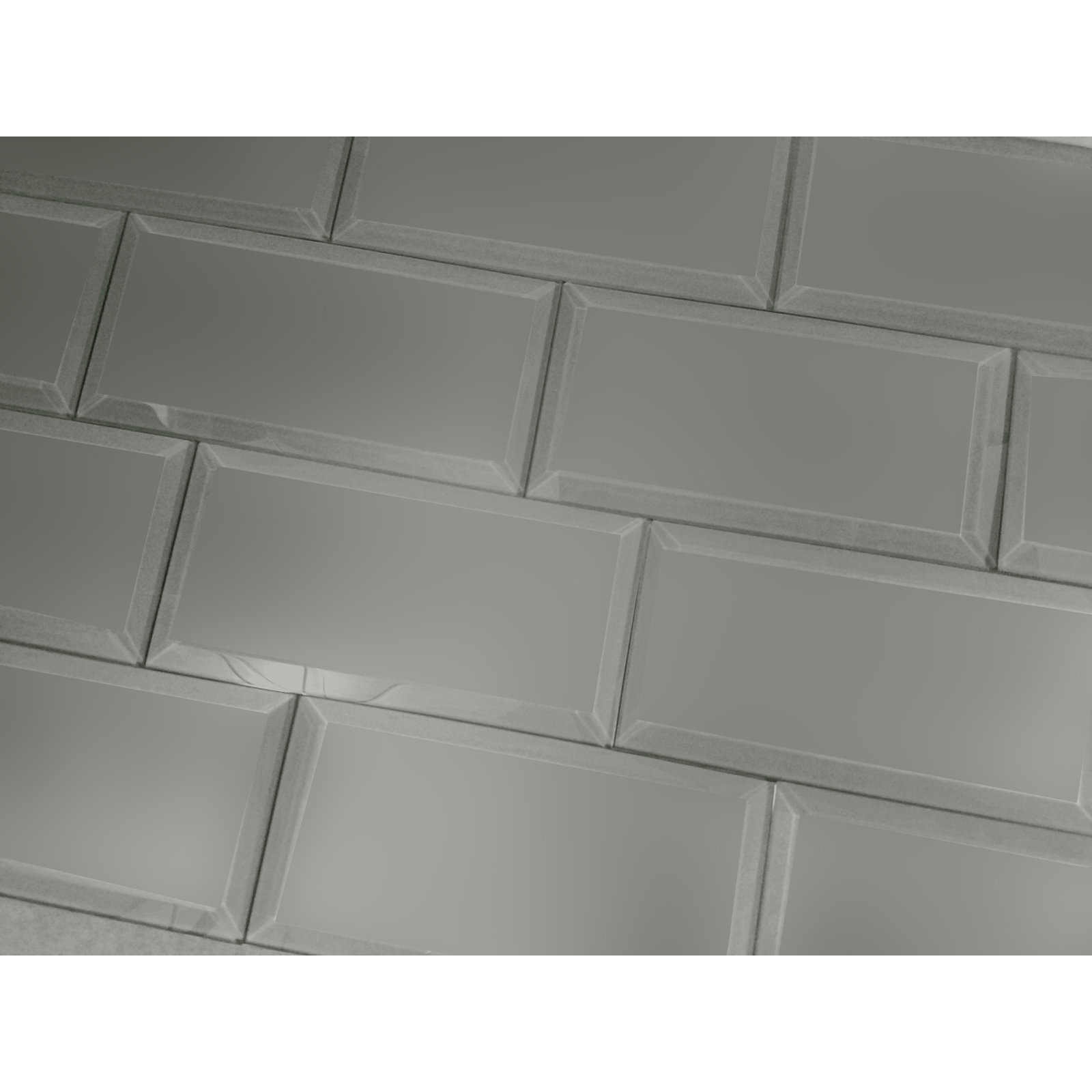 SAMPLE - Frosted Elegance Matte Beveled Glass Subway Tile