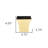 5" Gold Recycled Plastic Indoor Outdoor Square Nursery Pot