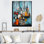 «Blue Fragrant Bottles Of Perfumes 2», art mural parfums