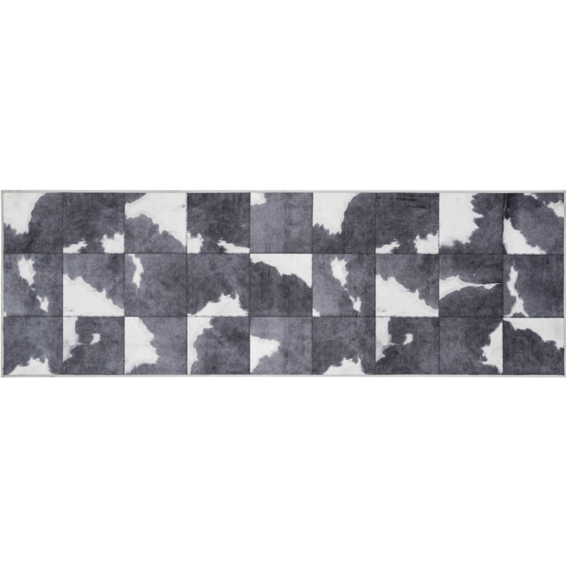 Linhart Patchwork Cowhide 50cm X 150cm Area Rug