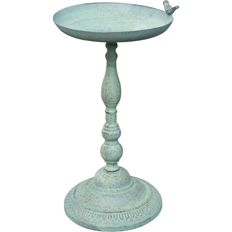 Metal Pedestal Birdbath