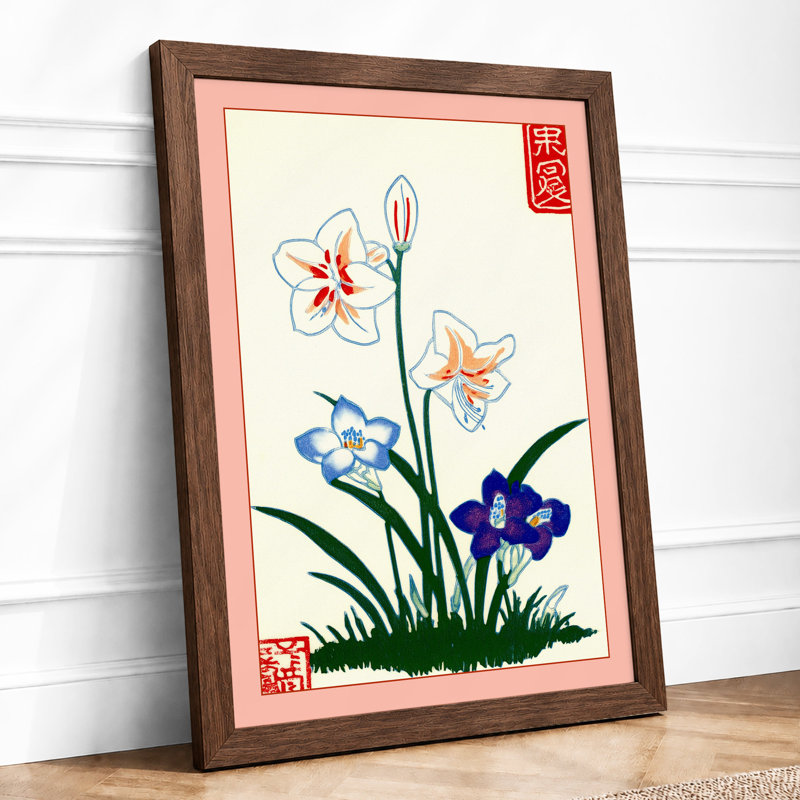 Eastern Bloom Japandi 1 Piece Single Picture Frame Wall Art, A3 - 42.0 x 29.7 cm, Walnut
