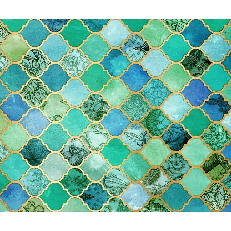 Peel & Stick Geometric Border, 120" L x 144" W