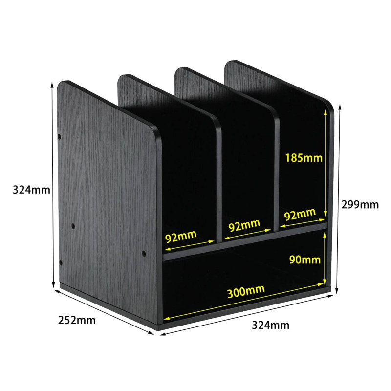 Kleban Wood Magazine Holder, Black