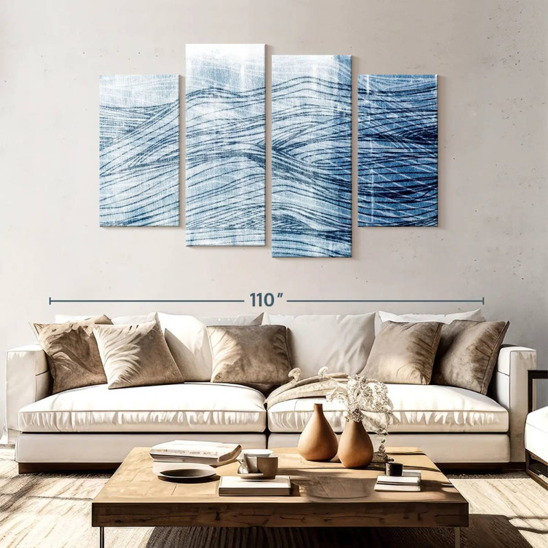 Gillard Indigo Waves I, H 54 po x l 84 po