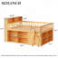 Lit mezzanine avec rangement, tête de lit avec lumière DEL